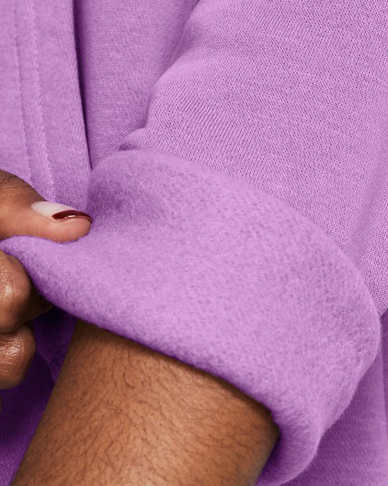 Sweat à capuche UA Rival Fleece pour femme, Purple, pdpMainDesktop image number 2